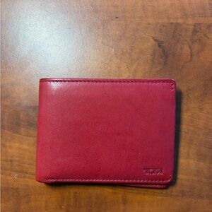 Tumi Bold Red Leather wallet